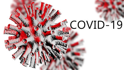 Covid-19 coronavirus. 3d modeling illustration. 