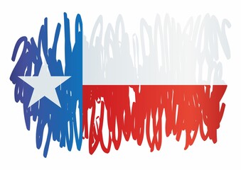 Flag of Texas, State of Texas. Bright, colorful vector illustration.