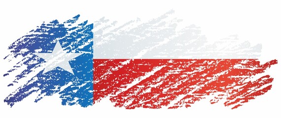 Flag of Texas, State of Texas. Bright, colorful vector illustration.