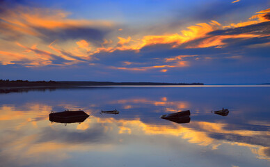 evening on lake