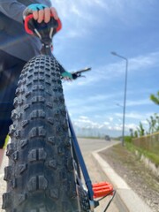 person riding a bike