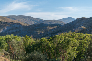 Fototapeta na wymiar Mountainous landscape in the Contraviesa in southern Spain