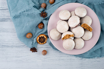 Pepper nuts, traditional german christmas sweets, nuremberg gingerbread 