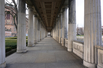 Old colonnade way in the center of Berlin