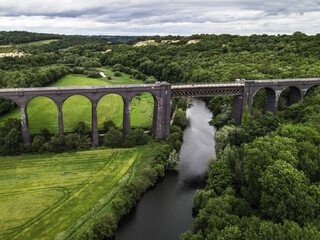 Fototapeta na wymiar Conisborough Viaduct, South Yorkshire, England, UK, drone photohraphy
