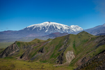 Obraz na płótnie Canvas Volcanic landscape in the vicinity of Plosky Tolbachik volcano
