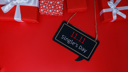 Online shopping of China, 11.11 single's day sale concept.