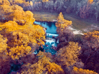 Obraz na płótnie Canvas The swamps of Belarus are the lungs of Europe. Space planet. The ecological situation in the world. Global environmental problems. Natural background. View from the copter.