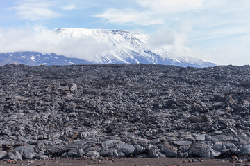 Tierra del Fuego, lava fields in the vicinity of Plosky Tolbachik volcano