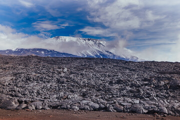 Tierra del Fuego, lava fields in the vicinity of Plosky Tolbachik volcano