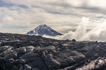 Tierra del Fuego, lava fields in the vicinity of Plosky Tolbachik volcano