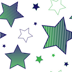 Asterisks. Seamless patterns. Design for fabric, wrapping paper, background, wallpaper. Vector.	