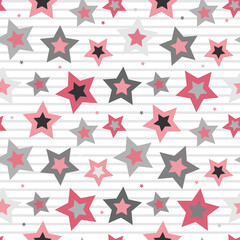 Asterisks. Seamless patterns. Design for fabric, wrapping paper, background, wallpaper. Vector.	