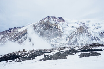 Summit of Ostry Tolbachik volcano, volcanic landscape