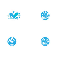Fototapeta na wymiar Set water splash icon vector illustration design template