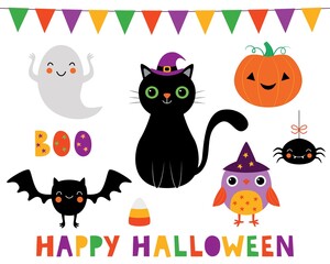 Halloween vector clip art collection