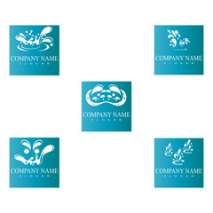 Set water splash icon vector illustration design template