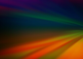 Dark Multicolor, Rainbow vector blurred bright template.