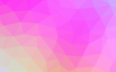 Fototapeta premium Light Pink vector blurry triangle template.