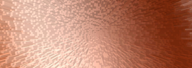 3d image with parallelepipeds. abstract geometric texture. creative background with cubes. complex colored blocks. many mathematical figures