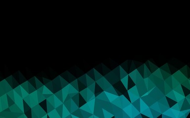 Fototapeta premium Dark Blue, Green vector polygon abstract background.