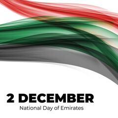 National Day of Emirates 2 December Holiday Background. Vector Illustration