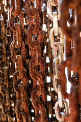 rusty metal chain