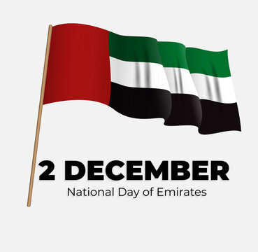 National Day of Emirates 2 December Holiday Background. Vector Illustration