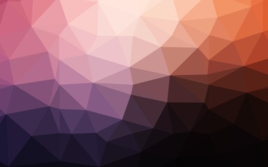 Fototapeta premium Dark Pink, Yellow vector polygon abstract backdrop.