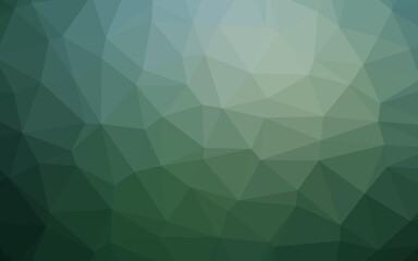 Dark Blue, Green vector polygon abstract layout.
