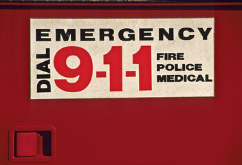 Emergency 911 decal