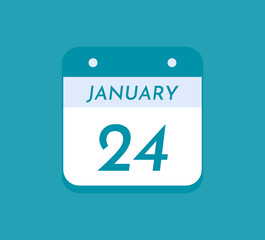 January 24 Single Day Calendar, 24 January 