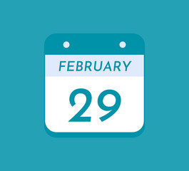 February 29 Single Day Calendar, 29 February