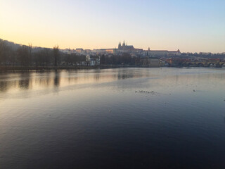 Vltava river in Prague Czech