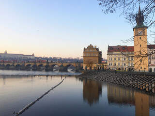 Vltava river in Prague Czech