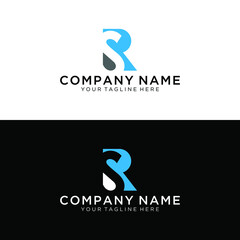 Outstanding professional elegant trendy awesome artistic black and white color SR RS initial based Alphabet icon logo.