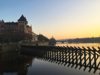 Vltava river in Prague Czech