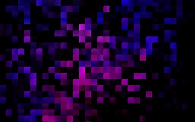 Dark Purple vector template with crystals, rectangles.