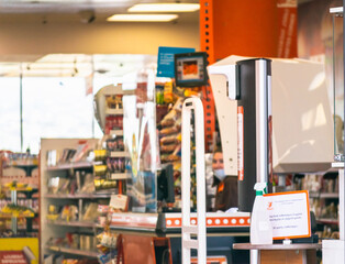 Infrared temperature thermometer on stand with 