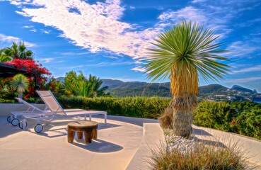 Fototapeta premium terrasse au solei, IBIZA