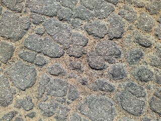 texture and background cracked asphalt into squares