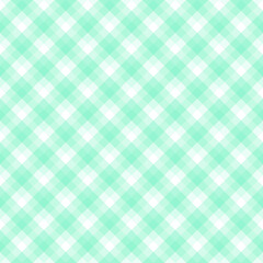 Checker pattern in hues of mint green and white, seamless background