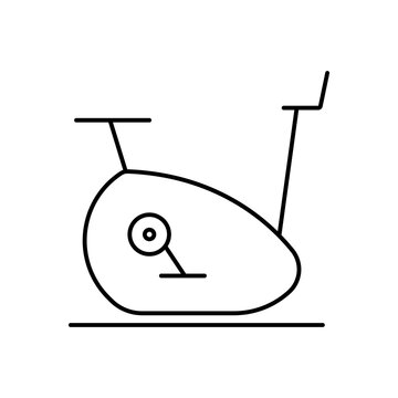 exercise bike icon element of fitness icon for mobile concept and web apps. Thin line exercise bike icon can be used for web and mobile. Premium icon on white background