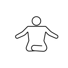 yoga icon element of fitness icon for mobile concept and web apps. Thin line yoga icon can be used for web and mobile. Premium icon on white background