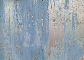 Colored rusty stained metal wall texture pattern