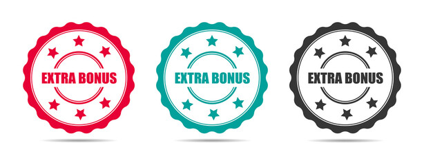 Extra bonus logotype. Set of extra bonus icons.