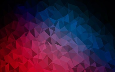 Obraz premium Dark Blue, Red vector polygonal pattern.
