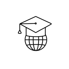 education icon element of e-learning icon for mobile concept and web apps. Thin line education icon can be used for web and mobile. Premium icon on white background