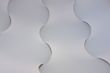 White vertical waves of plastic background abstract