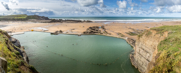 Crooklets beach Bude in North Cornwall